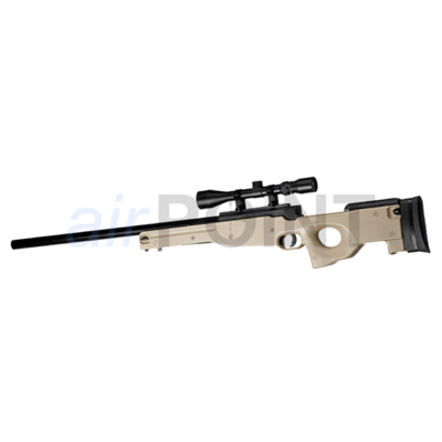 WELL L96 UPGRADED - Sniper Rifle Set - Tan - BOLT ACTION AIRSOFT