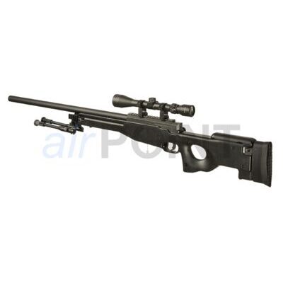 WELL L96 - Sniper Rifle Set - Black - BOLT ACTION AIRSOFT