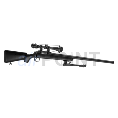 WELL SR-1 - Sniper Rifle Set - Black -  BOLT ACTION AIRSOFT