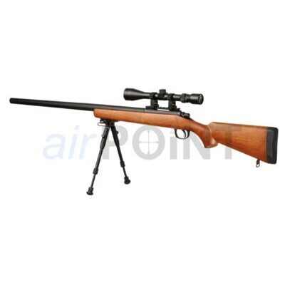 WELL SR-1 - Sniper Rifle Set - Imitation Wood -  BOLT ACTION AIRSOFT