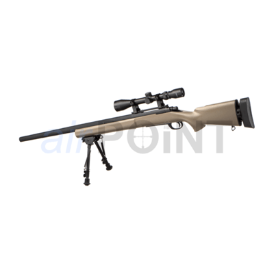 SNOW WOLF M24 SWS - Sniper Weapon System Set - Desert - BOLT ACTION AIRSOFT