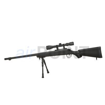 WELL SR-4 - Sniper Rifle Set - Black - BOLT ACTION AIRSOFT