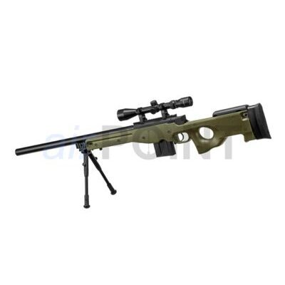 WELL L96 AWP - Sniper Rifle Set - OD - BOLT ACTION AIRSOFT