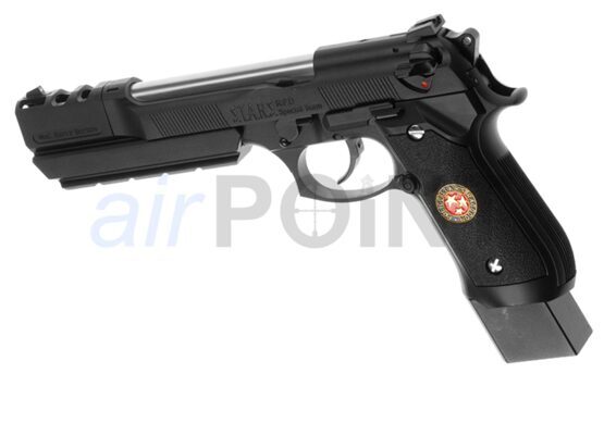 WE M92 BIOHAZARD EXTENDED Full Metal - Pistole - Black - GBB AIRSOFT