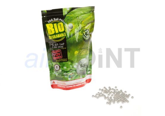 G&G BIO PRECISION BBs 6 mm - 0.20 g - 2'000 Stück - White