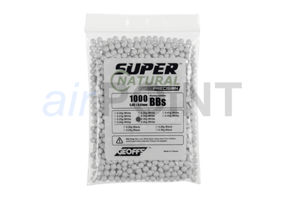 GEOFFS Bio Super Natural Precision BBs 6 mm - 0.36 g - 1'000 Stück - White