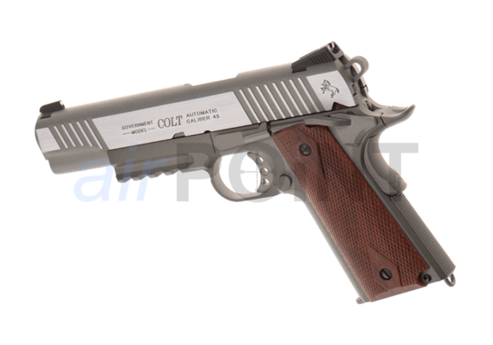 COLT 1911 Rail - Pistole - Stainless - CO2 AIRSOFT