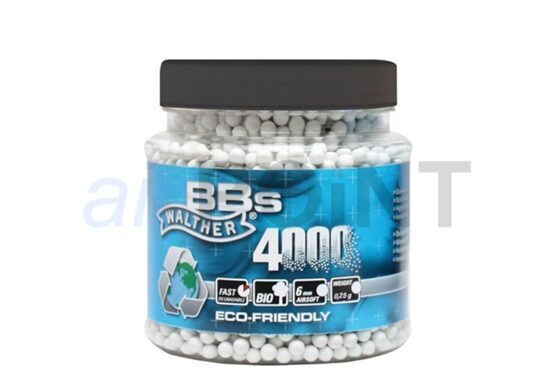 WALTHER BIO BBs 6 mm - 0.25 g - 4'000 Stück - White