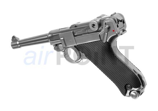 WE P08 Full Metal - Pistole - Silver- GBB AIRSOFT