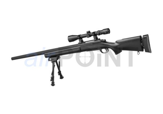 SNOW WOLF M24 SWS - Sniper Weapon System Set - Black - BOLT ACTION AIRSOFT