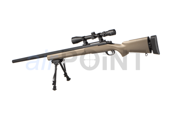 SNOW WOLF M24 SWS - Sniper Weapon System Set - Desert - BOLT ACTION AIRSOFT