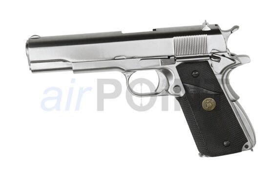 WE M1911 MEU  Full Metal - Pistole - Silver - GBB AIRSOFT