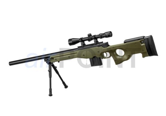 WELL L96 AWP - Sniper Rifle Set - OD - BOLT ACTION AIRSOFT