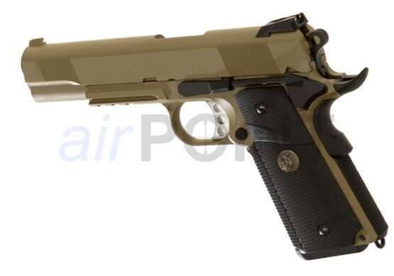 WE M1911 MEU TACTICAL Full Metal - Pistole - Desert - GBB AIRSOFT